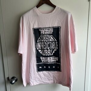 Marni Pink Short Sleeve Graphic Tee